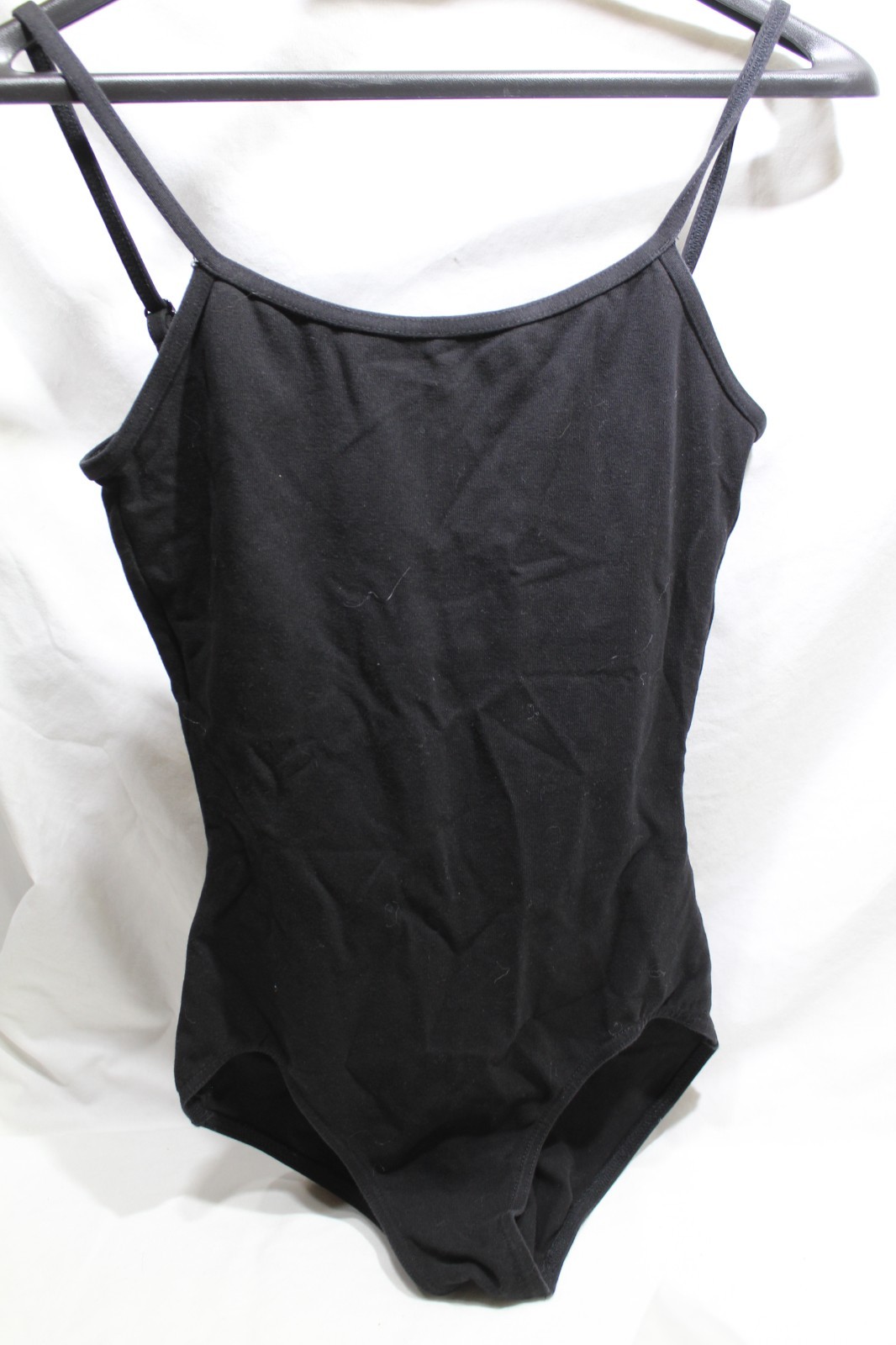 Black Camisole Leotard Adjustable Straps EUROTARD Tactel, Adult Medium, Black