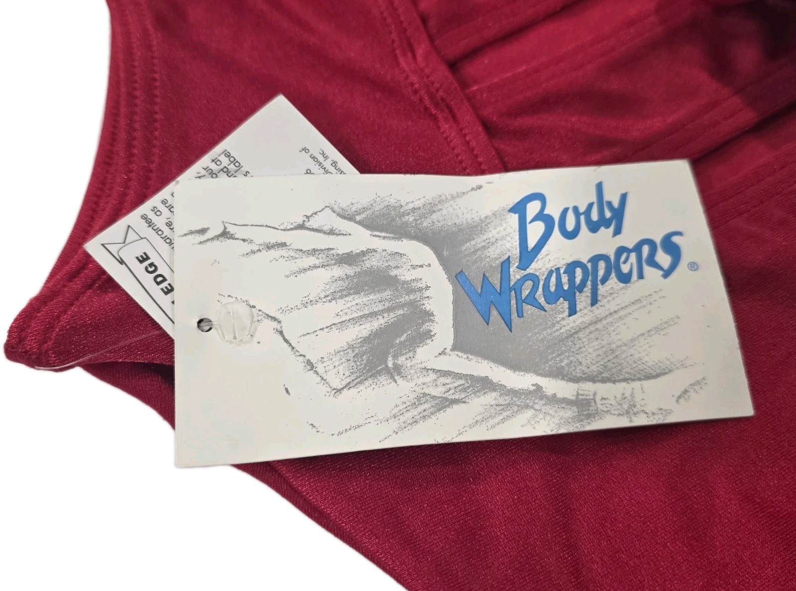 Body Wrappers VTG Open Back High Neck Keyhole Vented Leotard Red Size AS