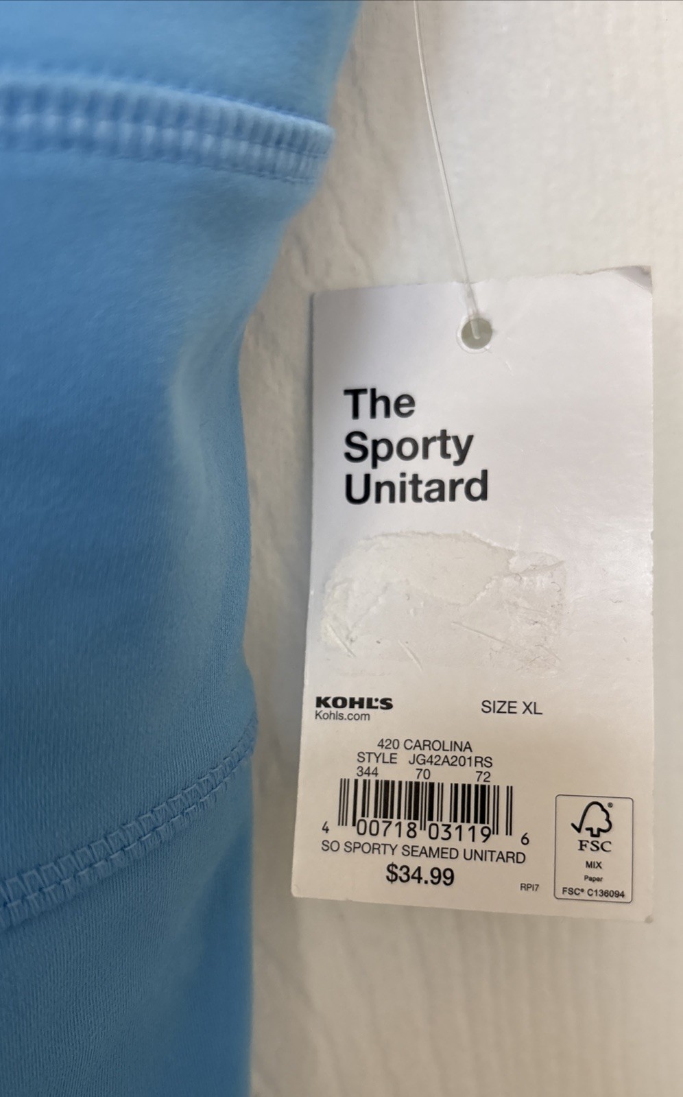 SO Junior Sporty Unitard With Padded Bra Liner Size XL NEW WITH TAGS