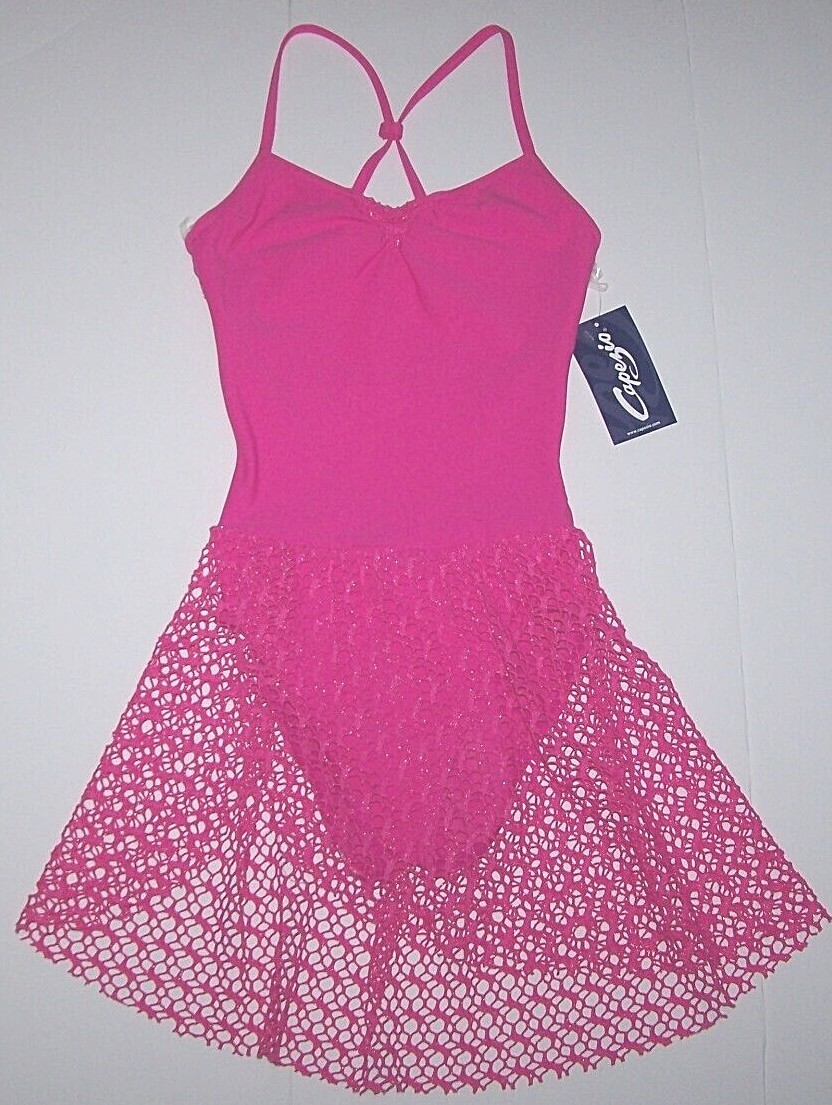 Capezio Camisole Dress Jacquard Skirt Leotard Bodysuit 10188 Pink New Nwt Women