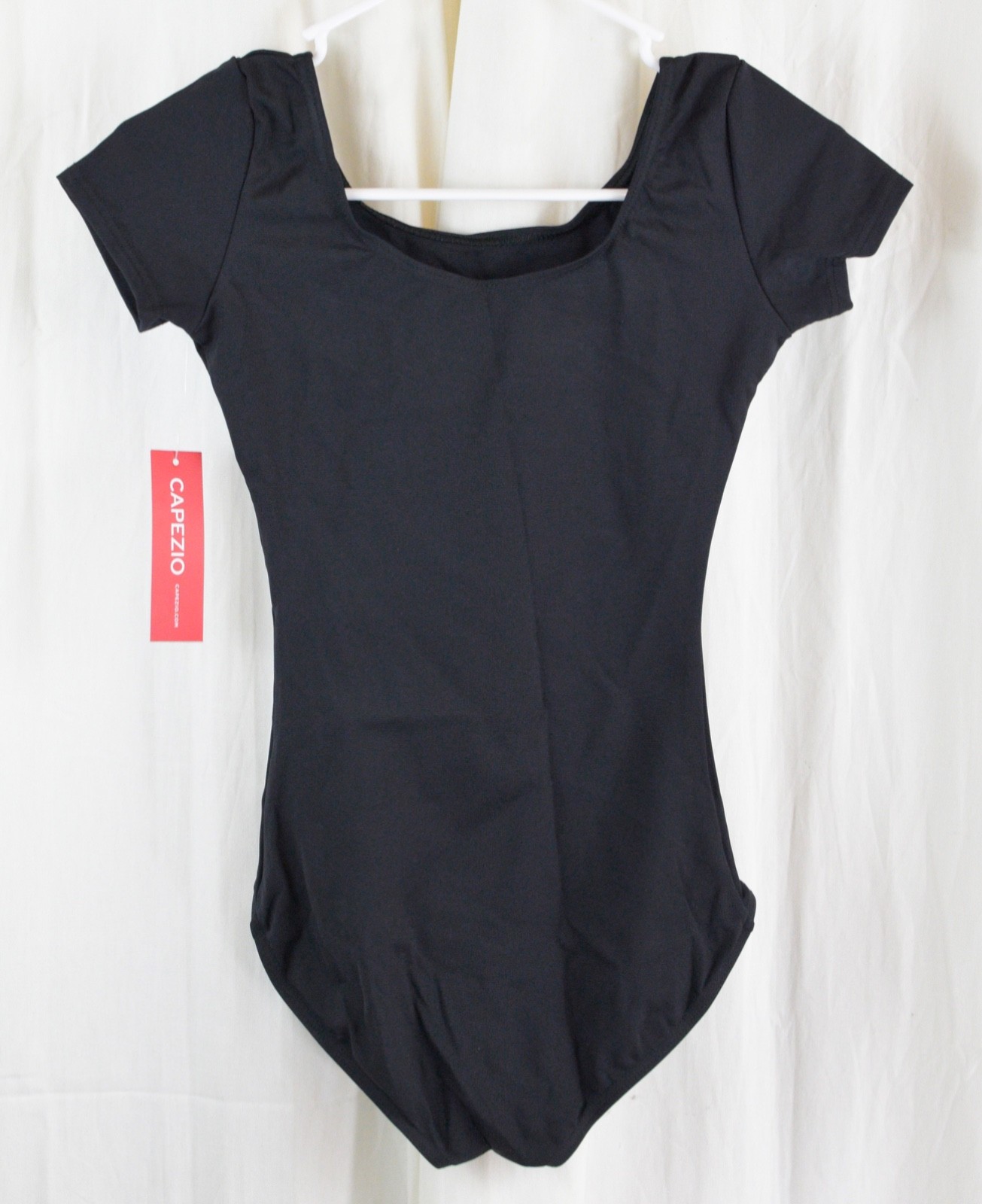 Capezio Womens Team Basic Short Sleeve Leotard Black Size Small