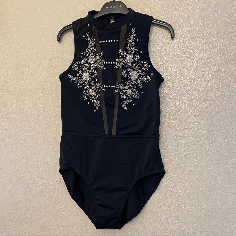 WEISSMAN Balera Dance Costume black custom Illusion contemporary acro MT13121 MA