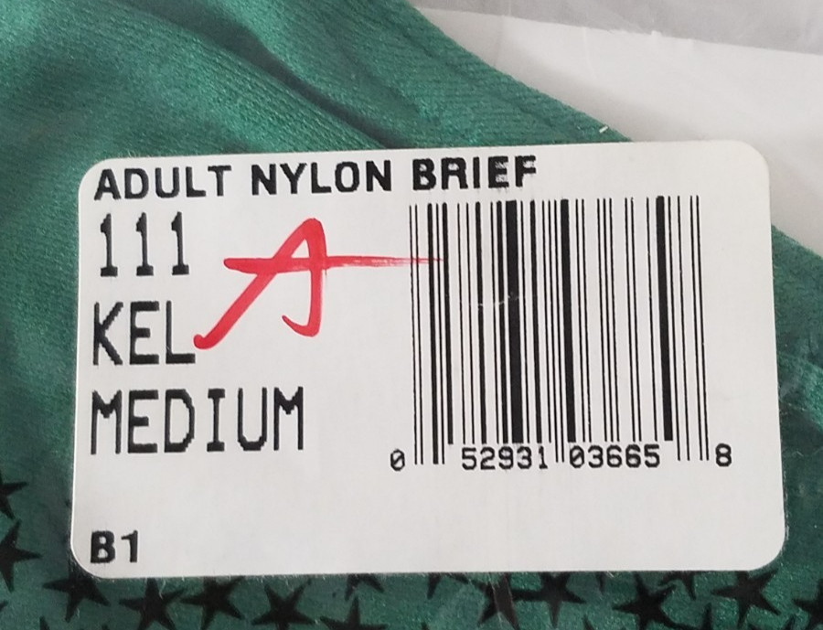 Capezio Dance Briefs Gymnastics Style 111 Adult Sz M Kelly Green Nylon NOS 5149
