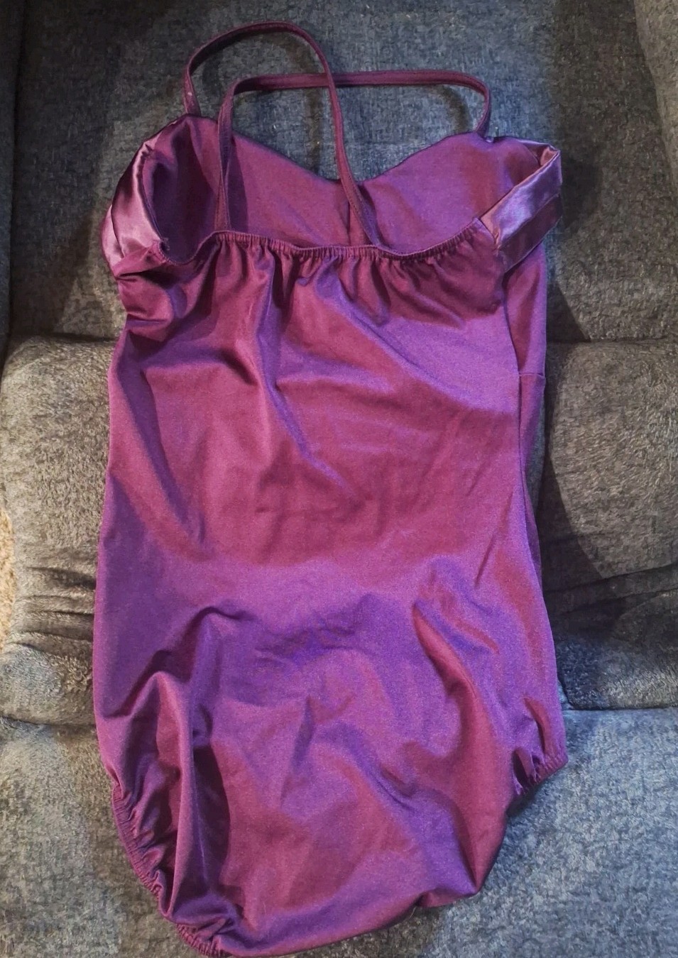 KELLE Purple Merlot Lycra Leotard Bodysuit Dance Costume Size Adult XL