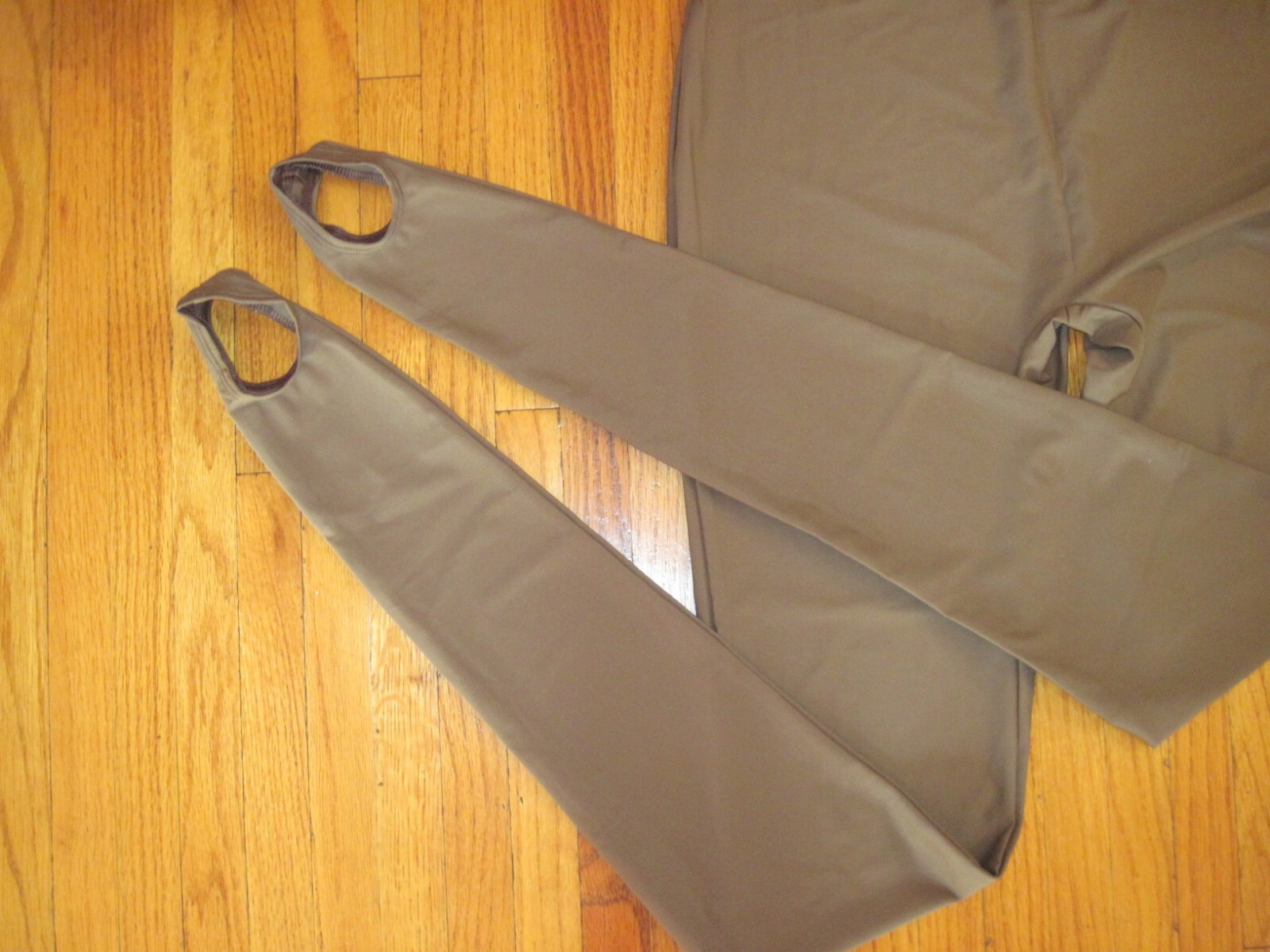 Plus Size Shiny Brown Tank Spandex Stirrup Foot Unitard Jumpsuit Size 2XL-16 New