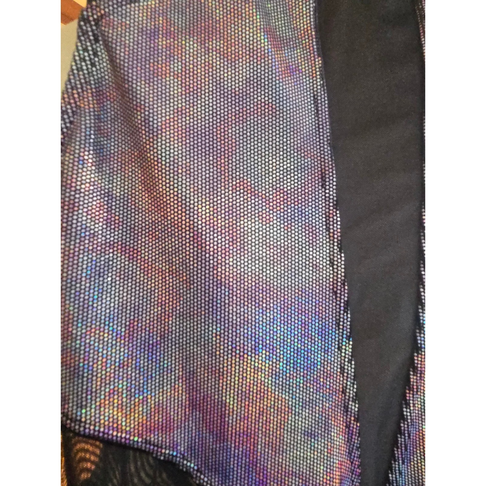 WEISSMAN – Holographic Mesh Dance Leotard Gymnastics Performance Outfit Women MA