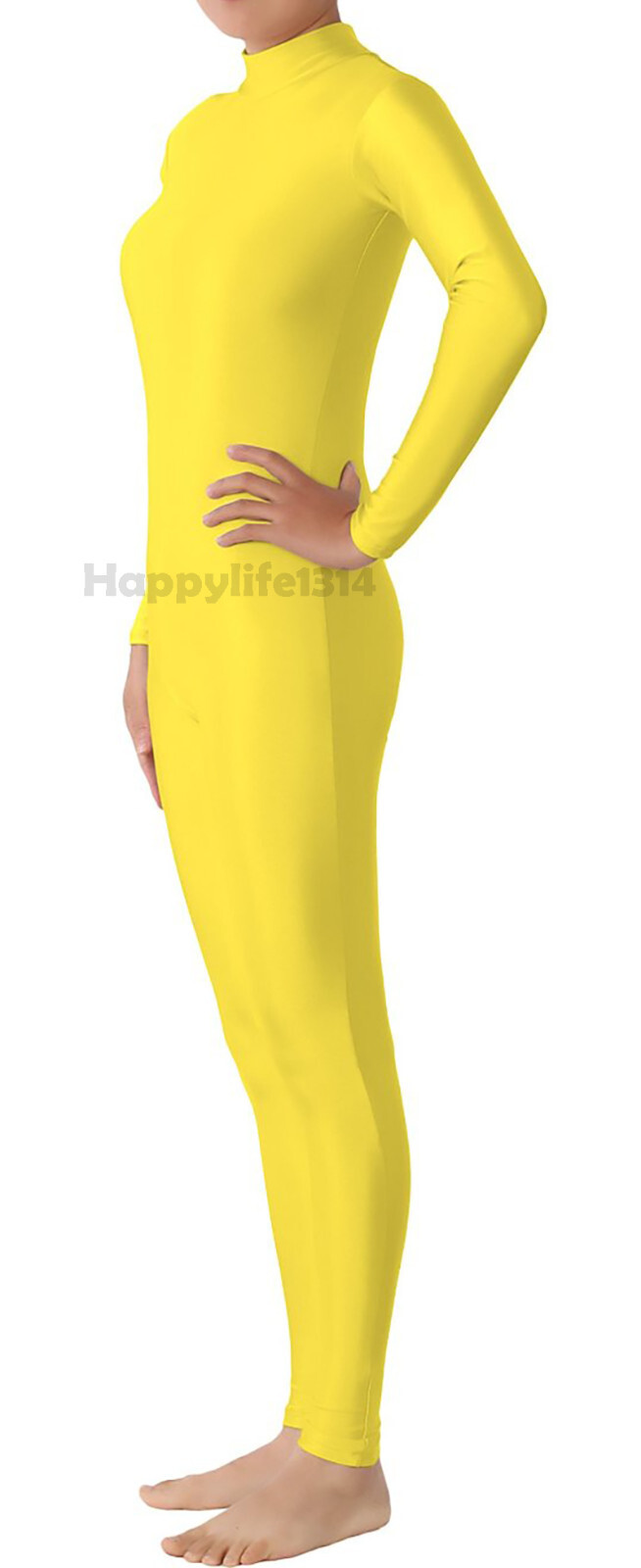 Kid Adult Unisex Spandex Zentai costume dancewear Unitard No Hood & Hands feets