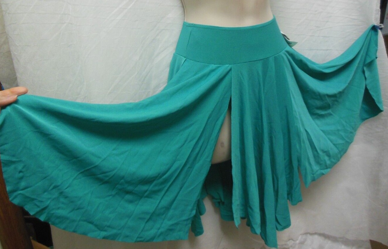 BALLROOM PRACTICE SKIRT COLORS LADIES Flyer Skirt Child/Adult Trunks attached