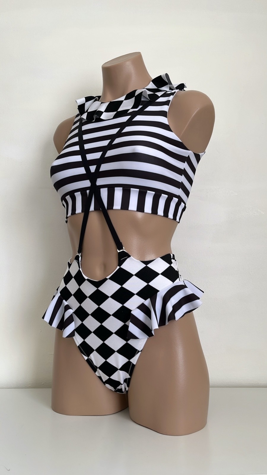 Schminke 🎪 Harlequin pleasure suit circus dance pole-wear spandex festival