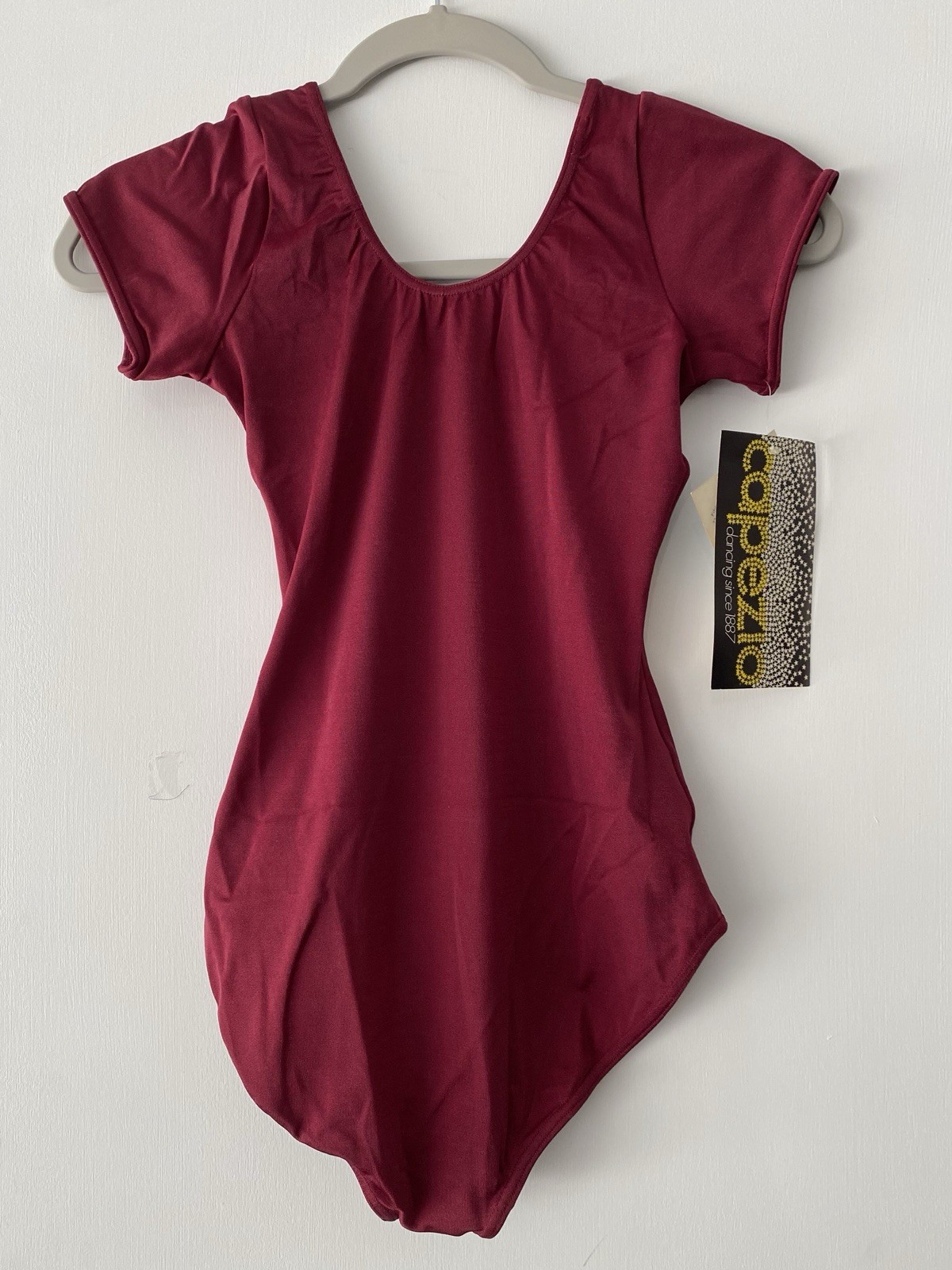 NIP New Vintage Capezio Dance Burgundy Red Leotard Adult Large 80s