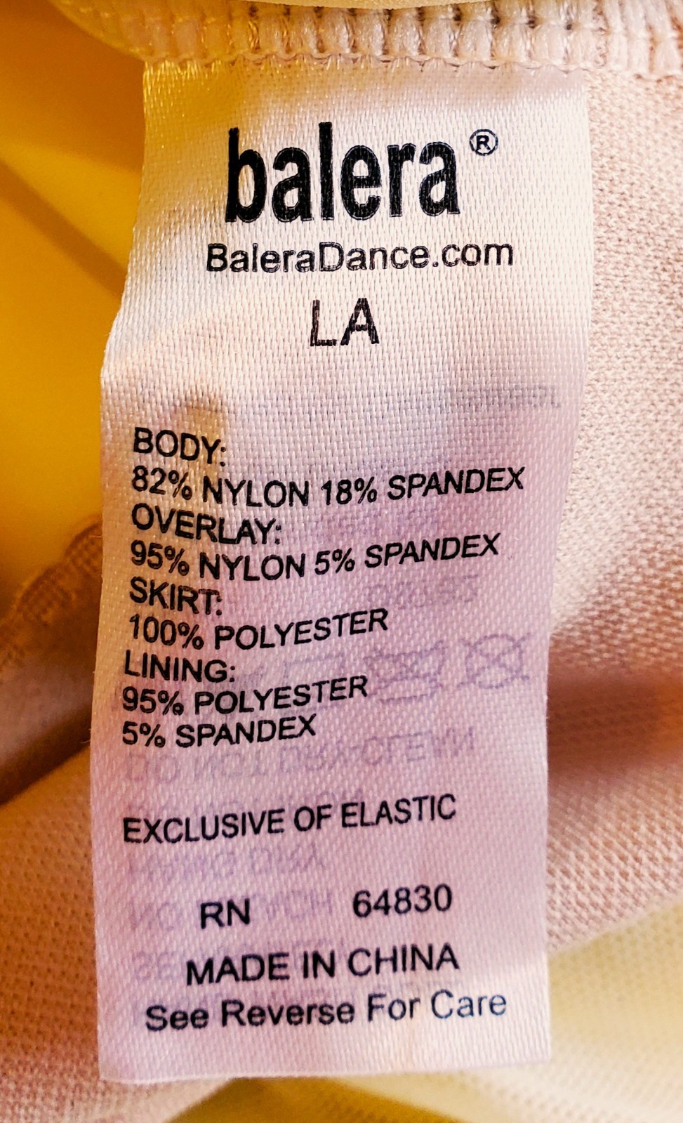 Balera Dance Leotard Adult Large AL Leotard Costume Aerialist Ice Skating Dress
