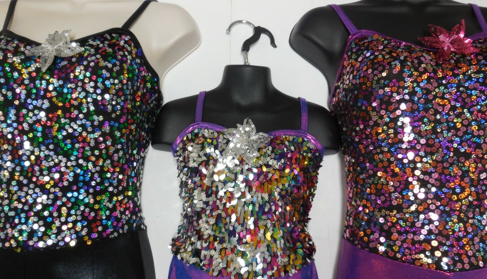 Sequin Shorty Unitard Foil Dance Costume 3 color choices over 70 available NWT