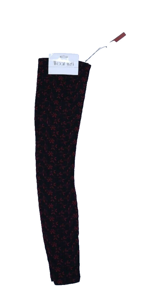Wear Moi Lado Ballet Dance Legwarmer Long Gaiter Embroidered Black Womens XS/S