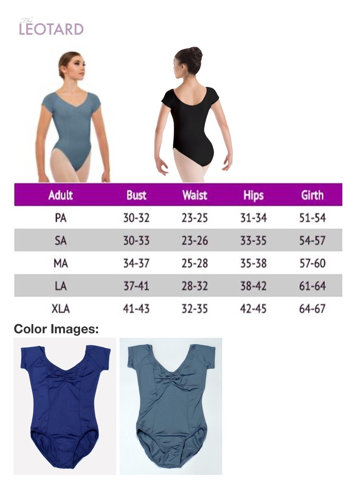 ADULT RAGLAN CAP SLEEVE LEO, SIZE ADULT SMALL, MOTIONWEAR, NEW W/TAGS