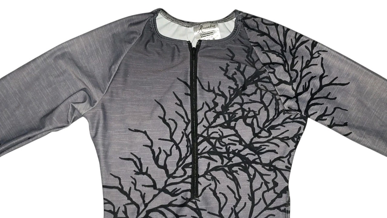 Alexandra CollectionSequoia Grey Leotard Ballet Dance Adult Size Small
