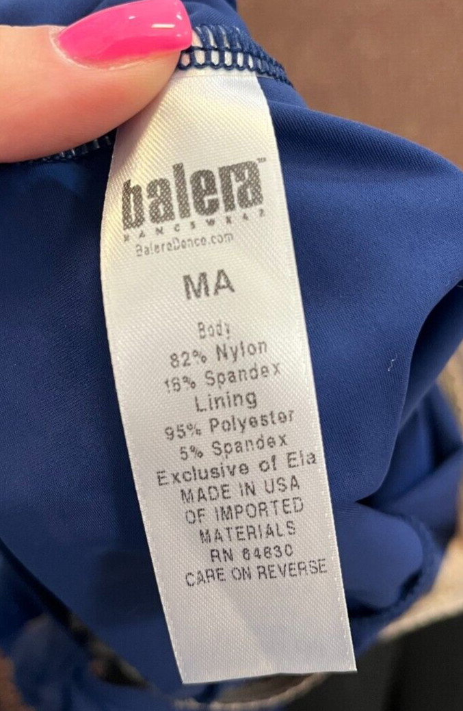 Balera Navy Blue Leotard Style MT9579 Size MA