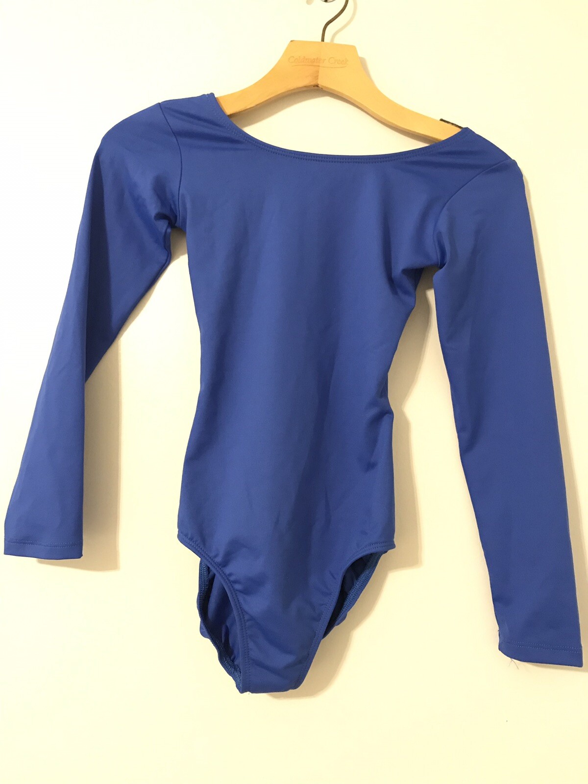 EUROTARD Woman Size XS Blue Ballet Dance Wear Long Sleeve One Piece Crewneck