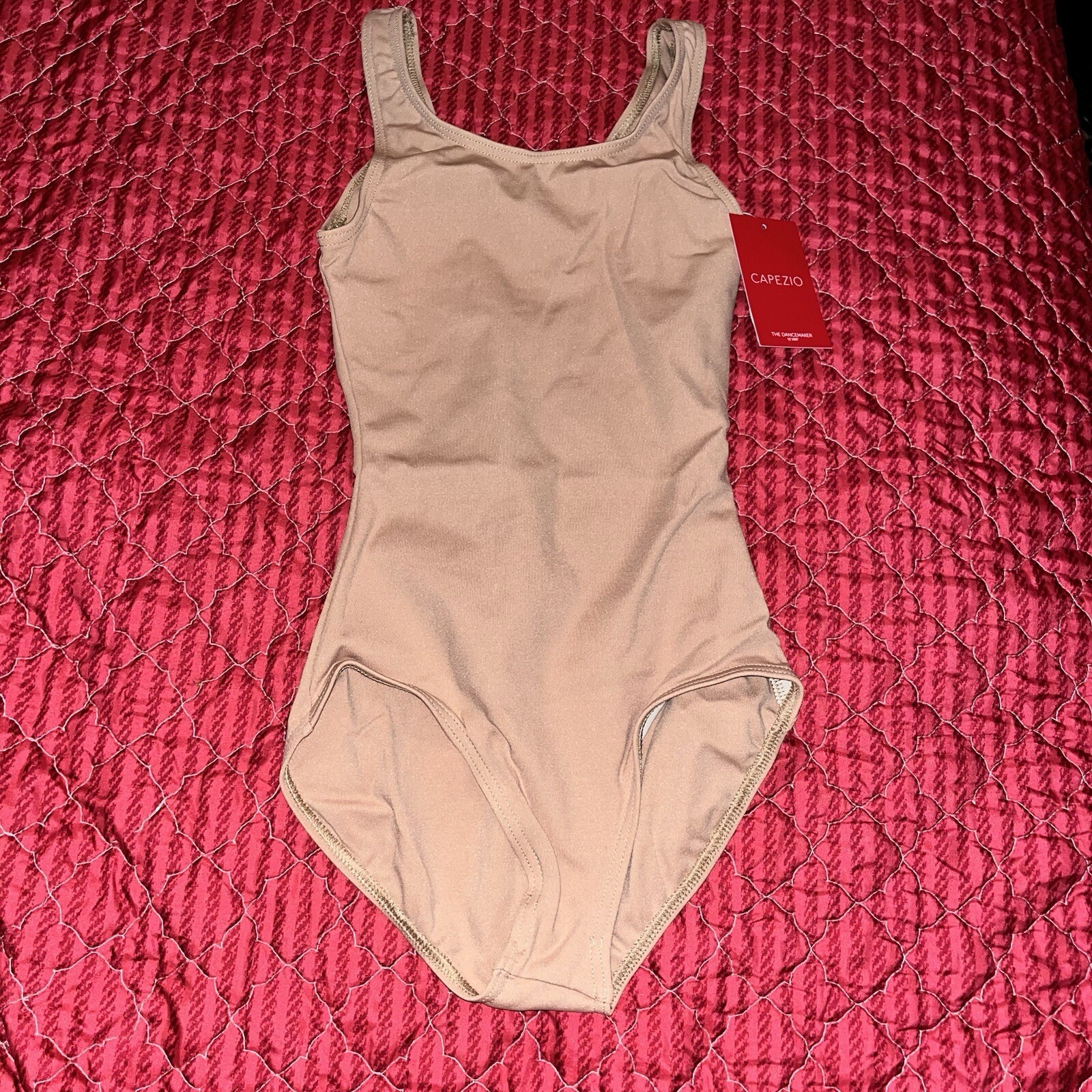 NWT Capezio Leotard Dancewear Bodysuit Adult XS Beige Nude