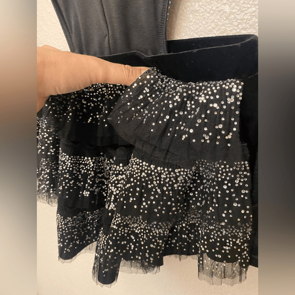 Weissman dance costume solo black crystal jazz lyrical My Head My Heart 14914 MA