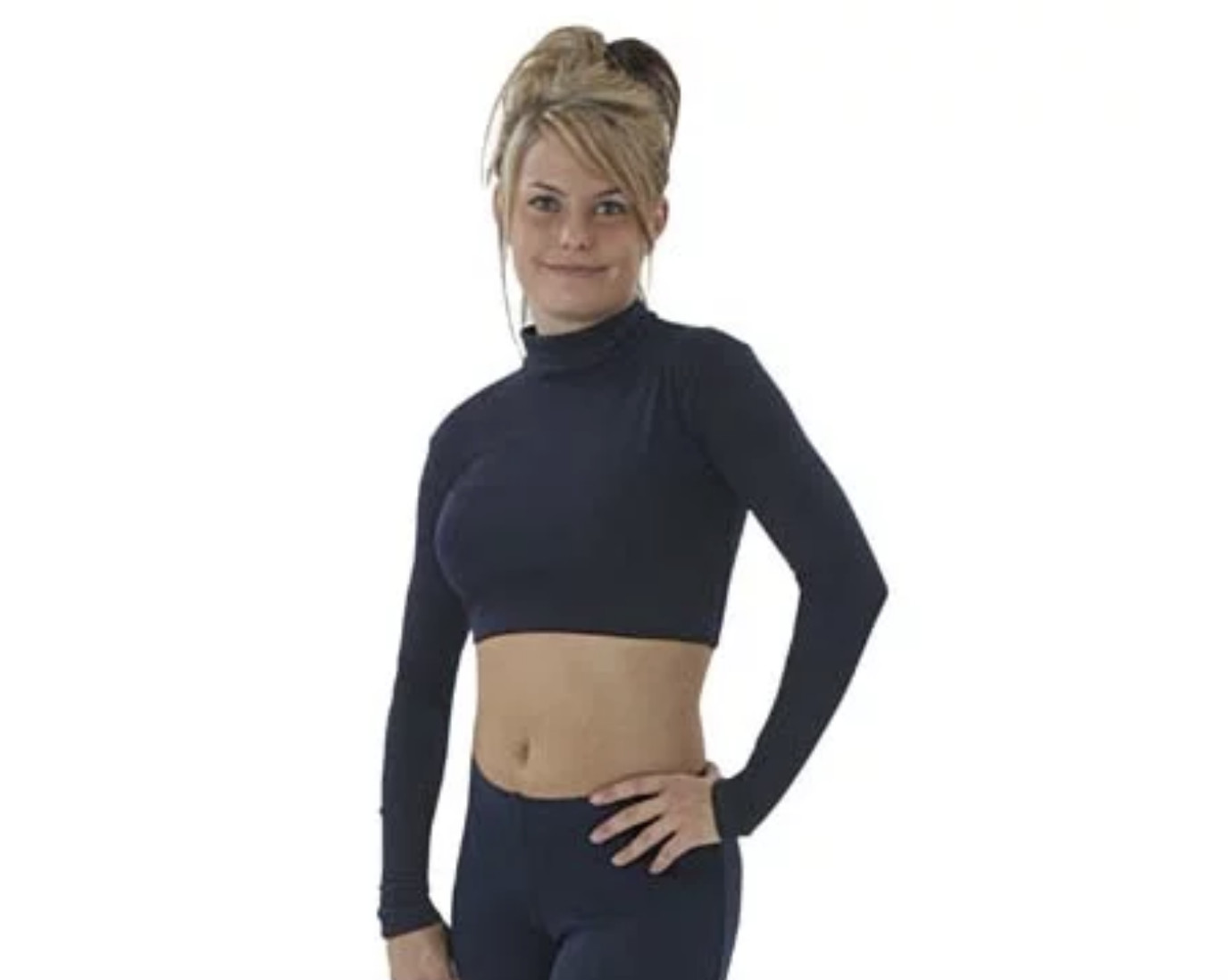 Pizzazz Turtleneck Crop Top in Girls and Adult