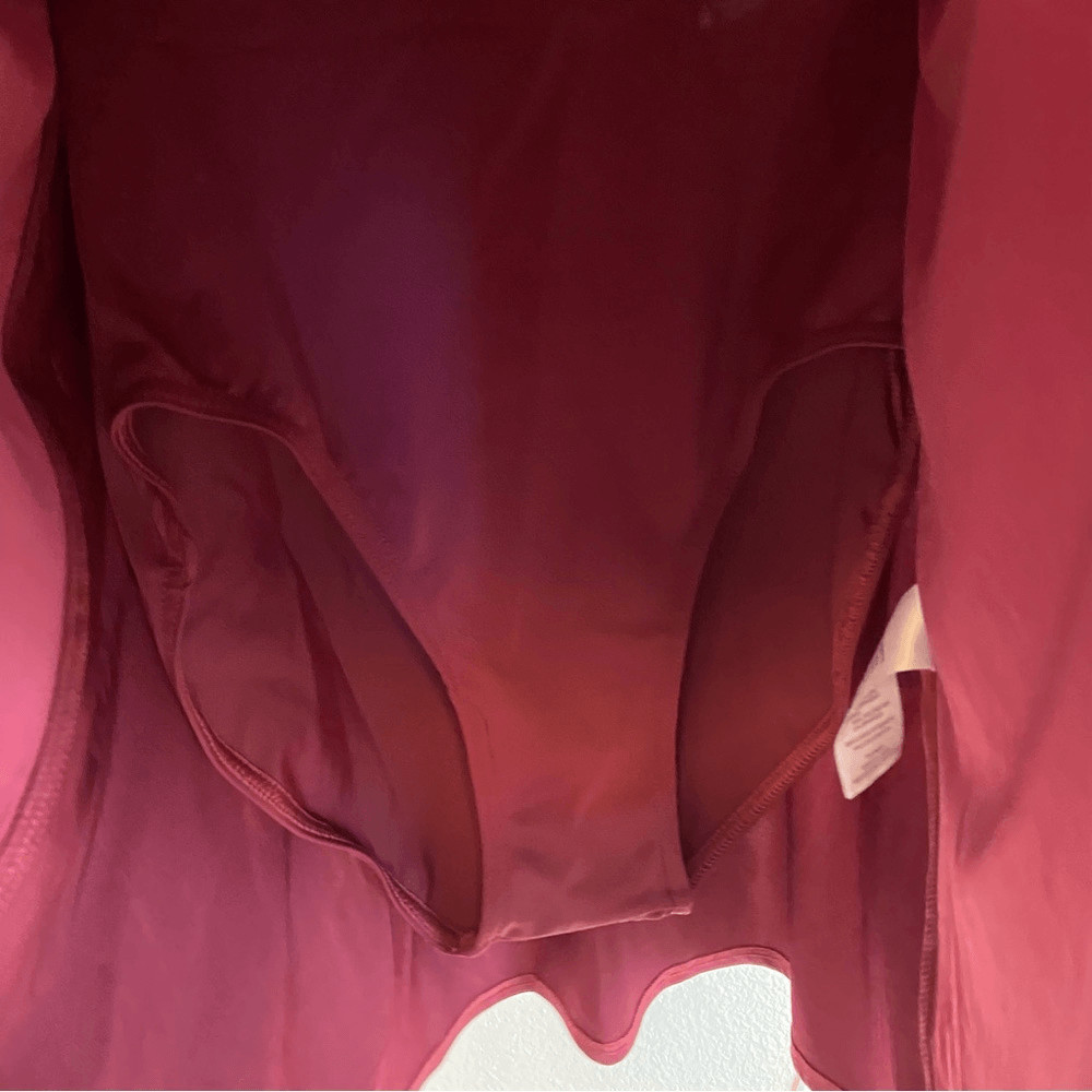 Weissman Balera Dance costume burgundy red Point D’Esprit Day Dress D11099 SA