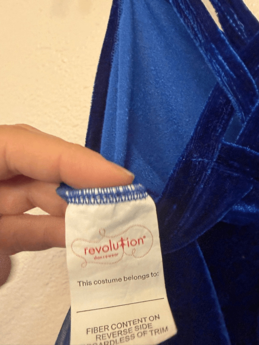 Revolution Dance costume blue velvet tutu dress 023 SA-Small adult