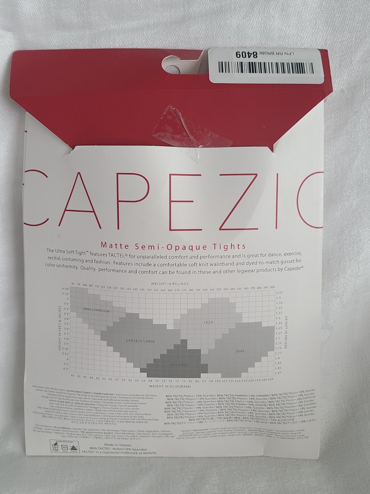 Capezio Extra Soft Transition Bodytight #1818 in Light Pink Size L/XL