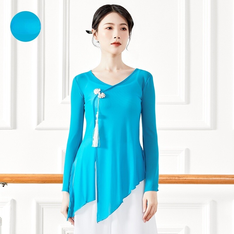 Chinese Opera Dance Top Ballet Dancewear Ethnic Ballroom Practice Elegant Fairy
