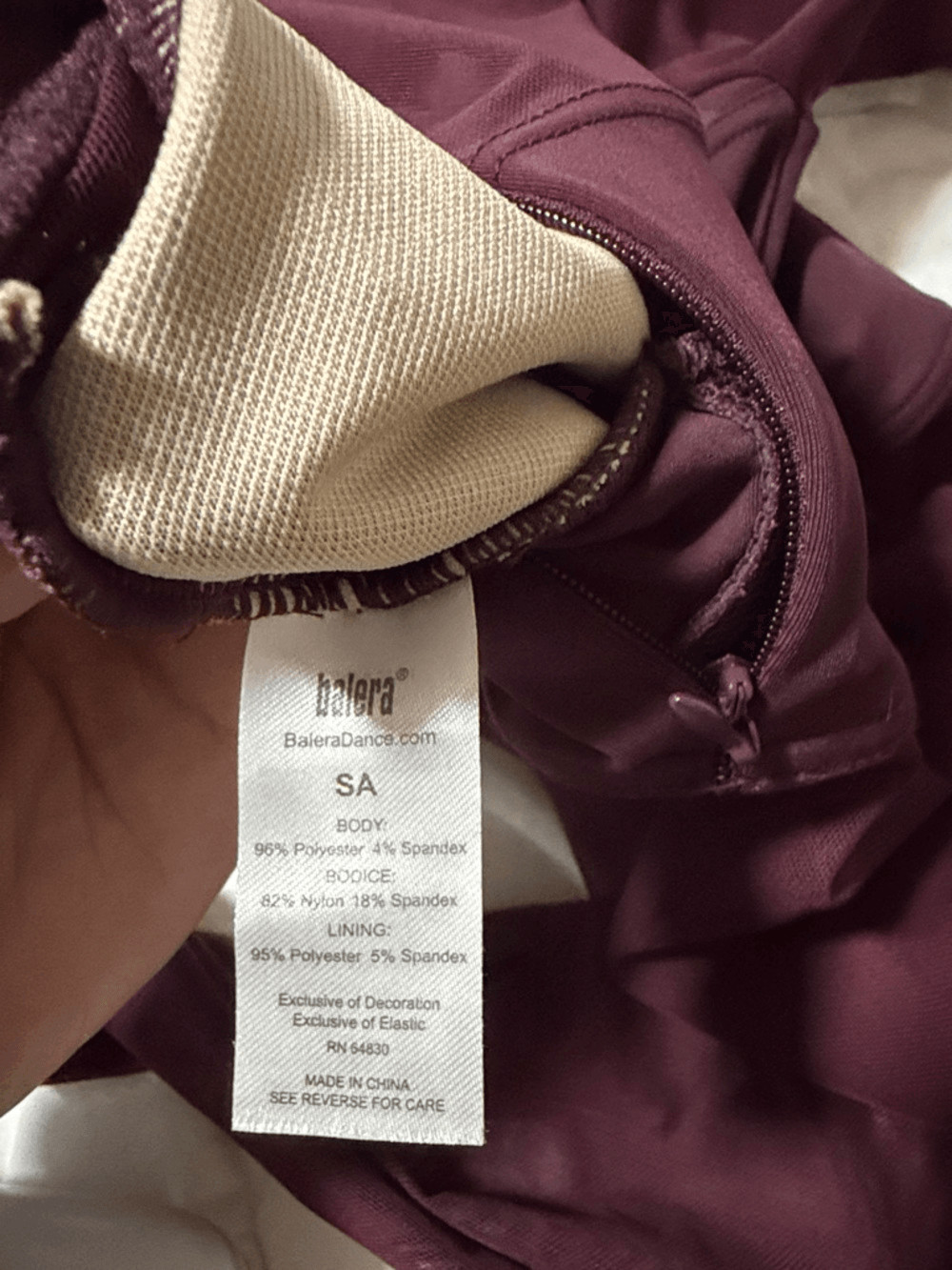WEISSMAN Balera Dance Costume burgundy Culotte Unitard With Mesh MJ11187 SA