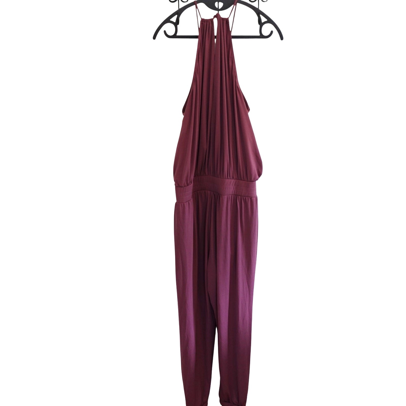 WEISSMAN Balera Dance Adult XLA 16/18 Split Leg Unitard Halter Mauve MJ12201