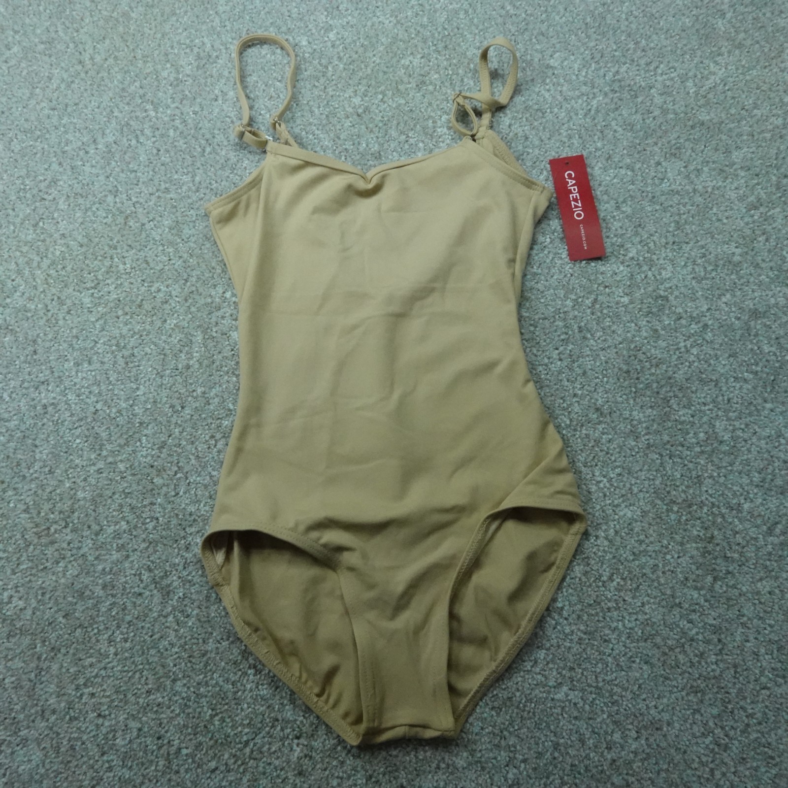 Capezio Leotard Womens Small Beige Sleeveless Cami Ballet Dancewear