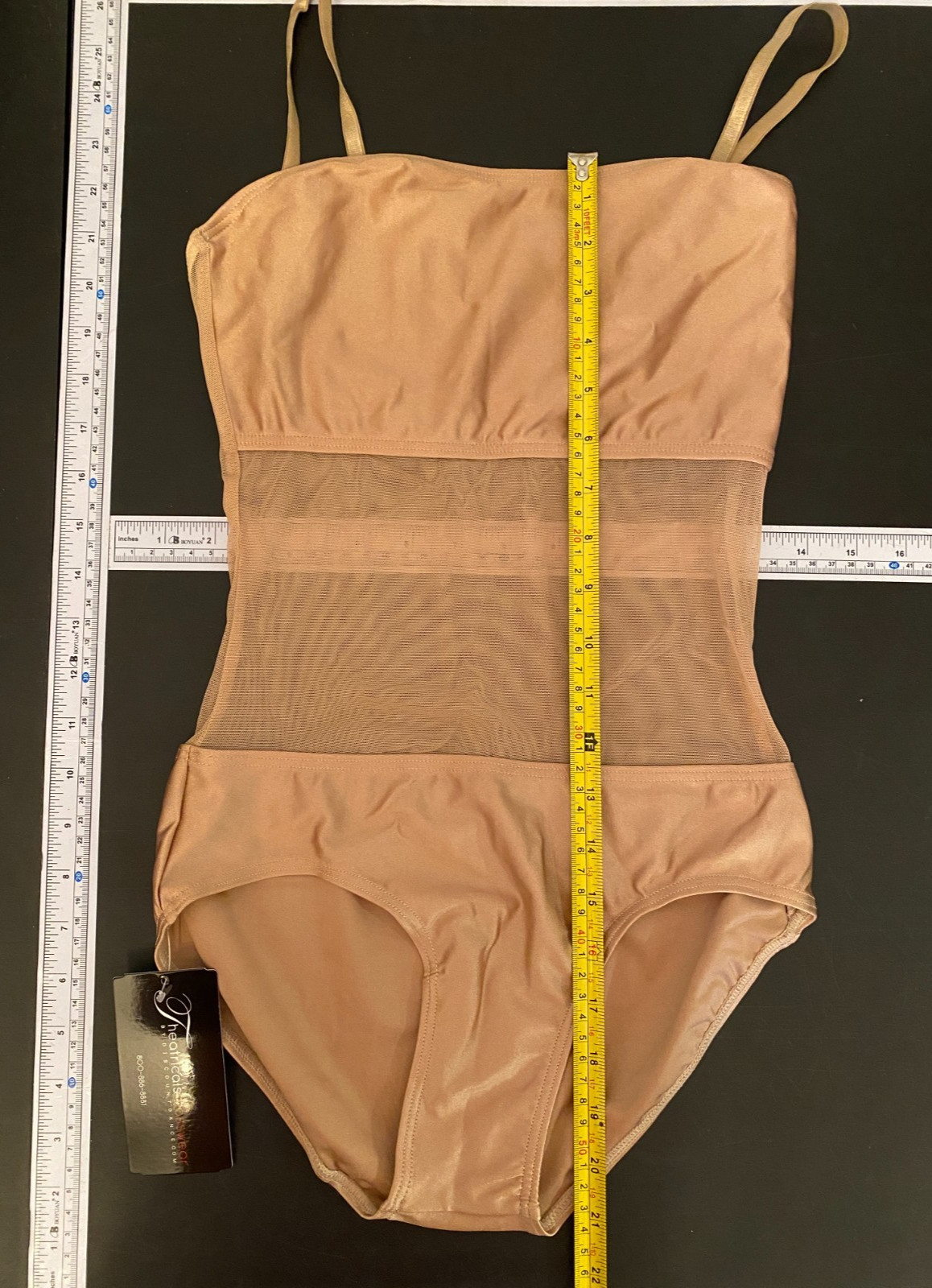 Natalie Dancewear Undercover Camisole Cheer Undergarment Caramel Leotard Adult S