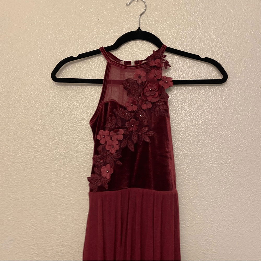 Burgundy red Solo Dance Costume Embellished V2364Y New Soul Child LC