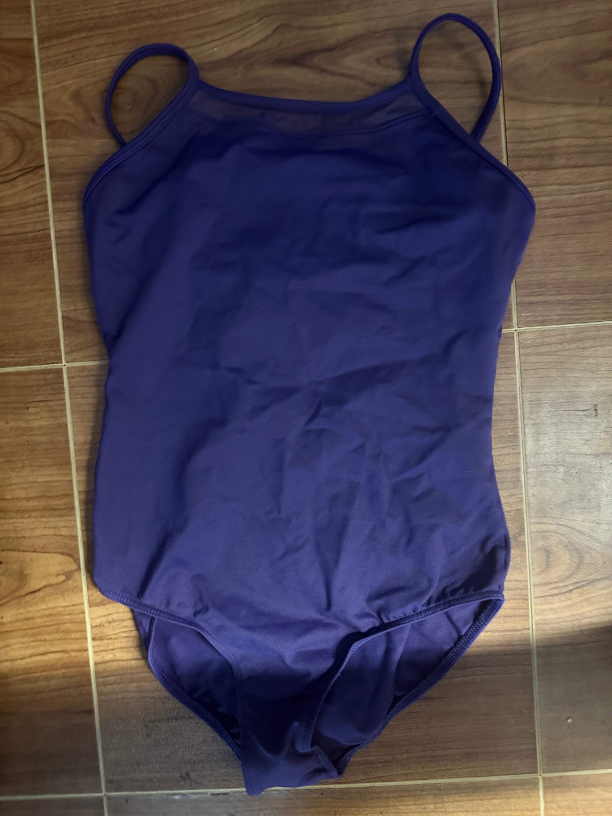 Dance Leotard Bloch Large Child Dark Purple Camisole Mesh Ballet Tap Jazz Modern