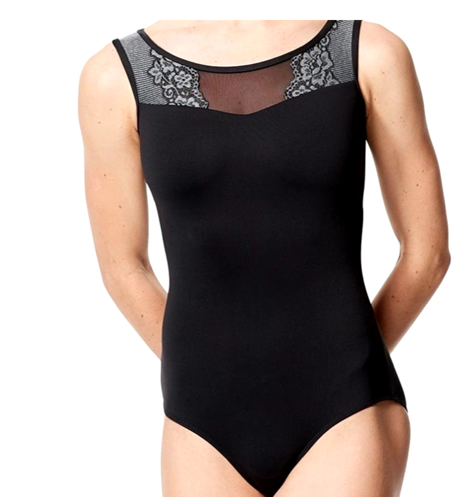 Ballet Dance Leotard by Lulli – Stunning Design of Lace – NWT – Black – S