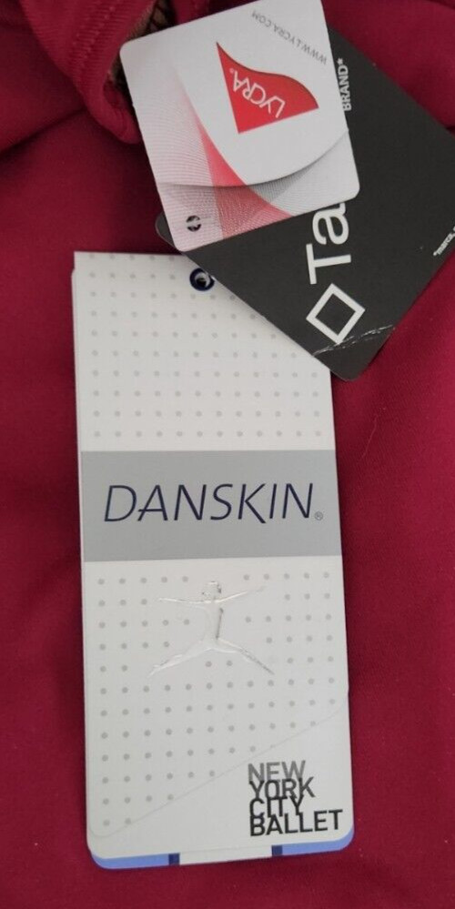 Danskin NYCB Women’s Medium (8-10) Merlot Lace Back Keyhole Leotard NWT