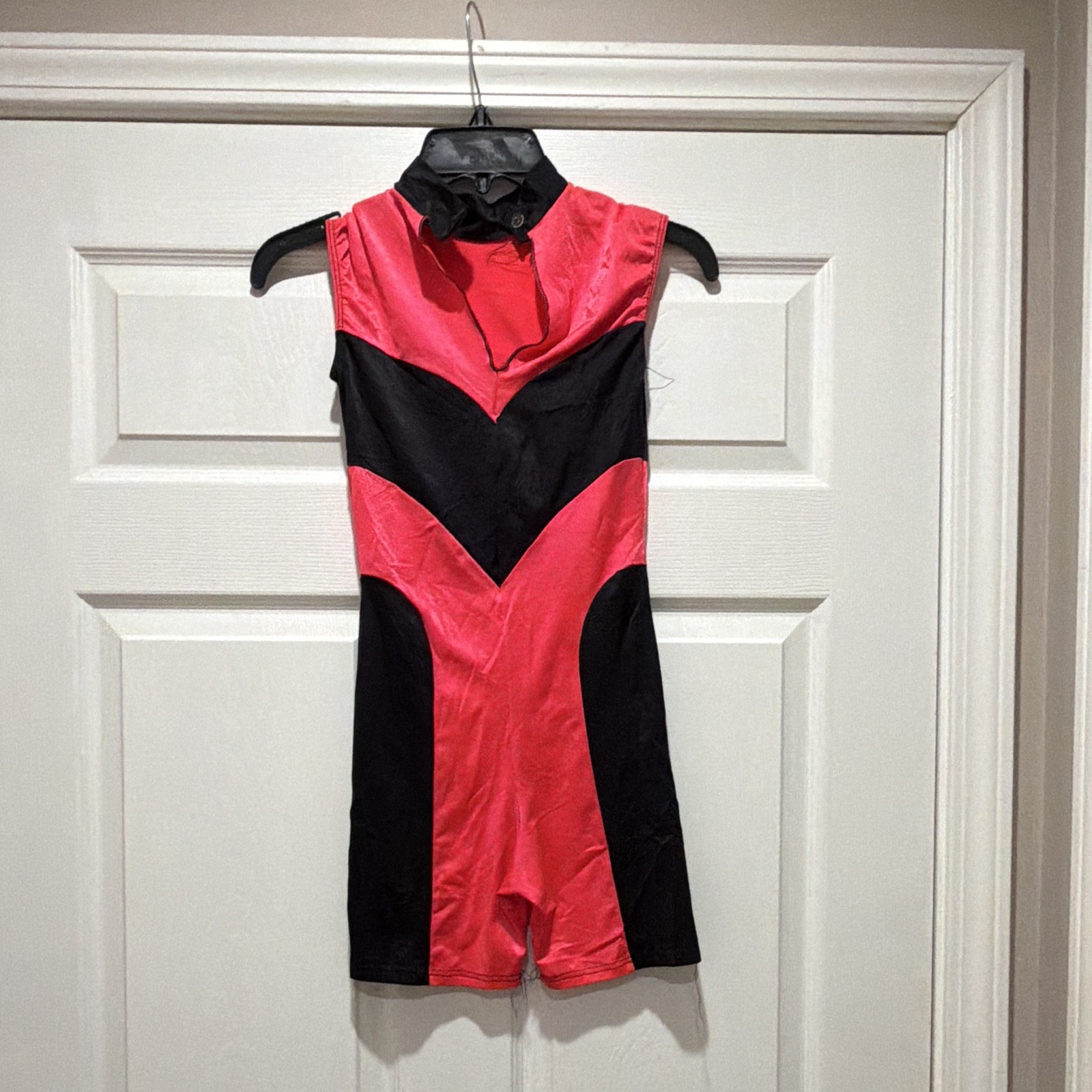 Vintage Early 1990s Pink Geometric Print Dance/Gymnastics Unitard Size Kids 8/10