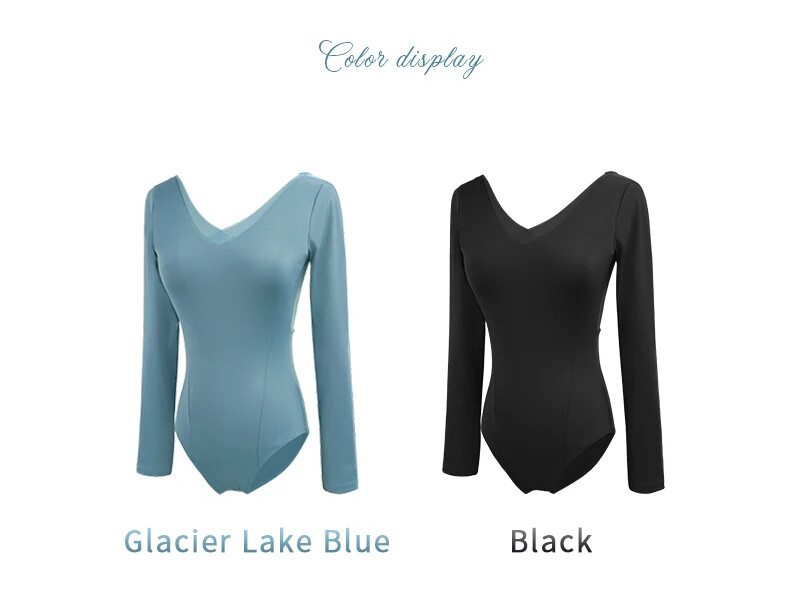 Ballet Leotards for Women Adult V-neck Dance Leotards Nylon Mesh Backless