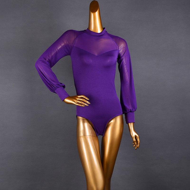 Latin Tango Modern Dance Rhythm Ballroom Dance Top Bodysuits Leotards Dancewear