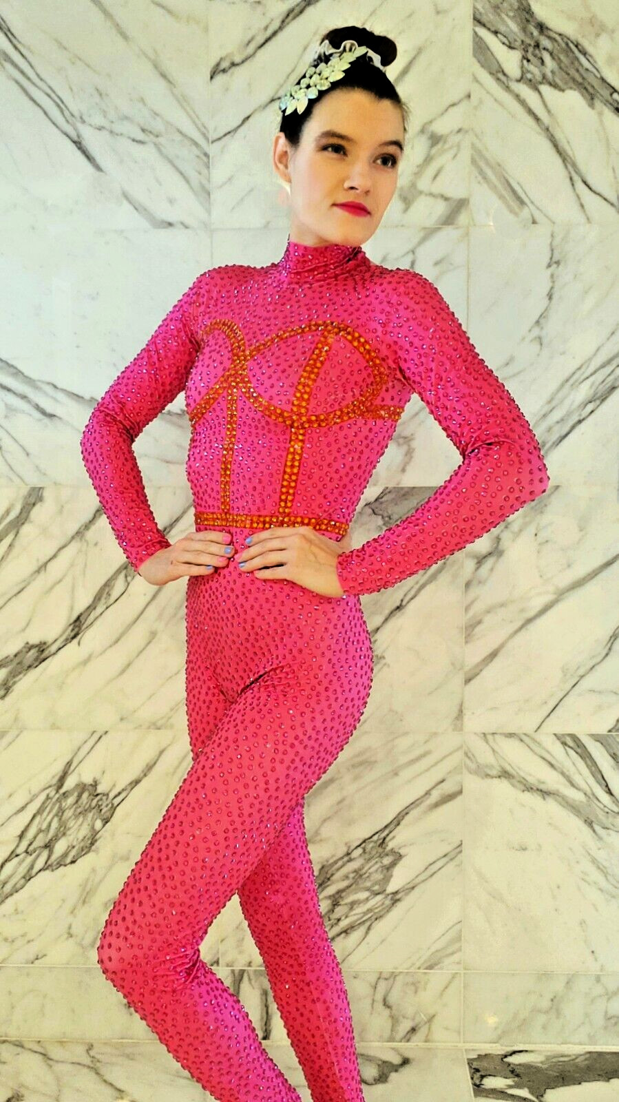 Aerial Silk/Lyra Leotard S/M Costume Performance Dance Circus Catsuit Contortion