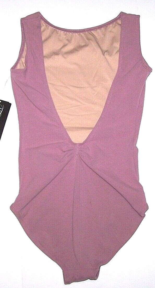 Theatricals Dancewear Tank Leotard Bodysuit Pinched Back TH5556 Mauve New Women