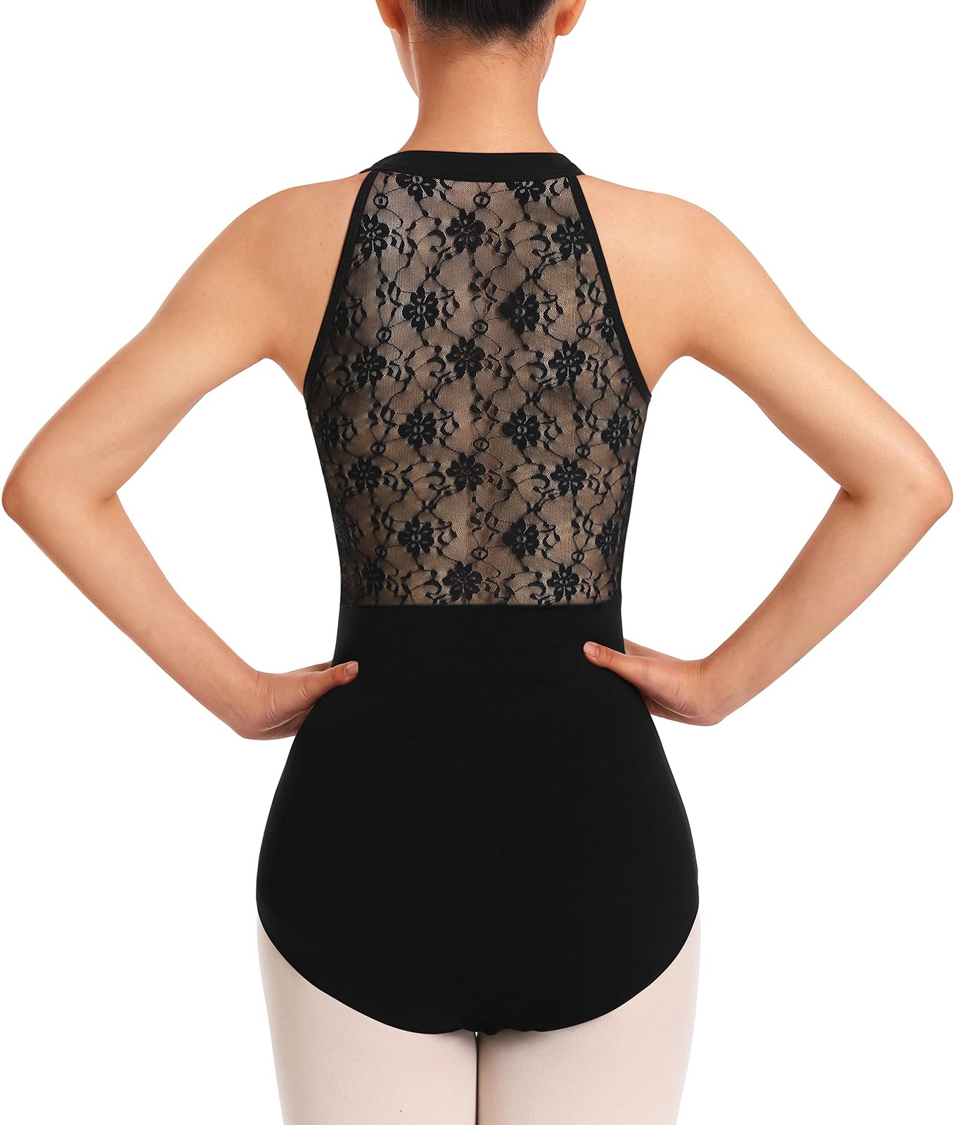 Womens Halter Neck Dance leotard for Ballet Tank Lace Back, Ballerina Gymnast…
