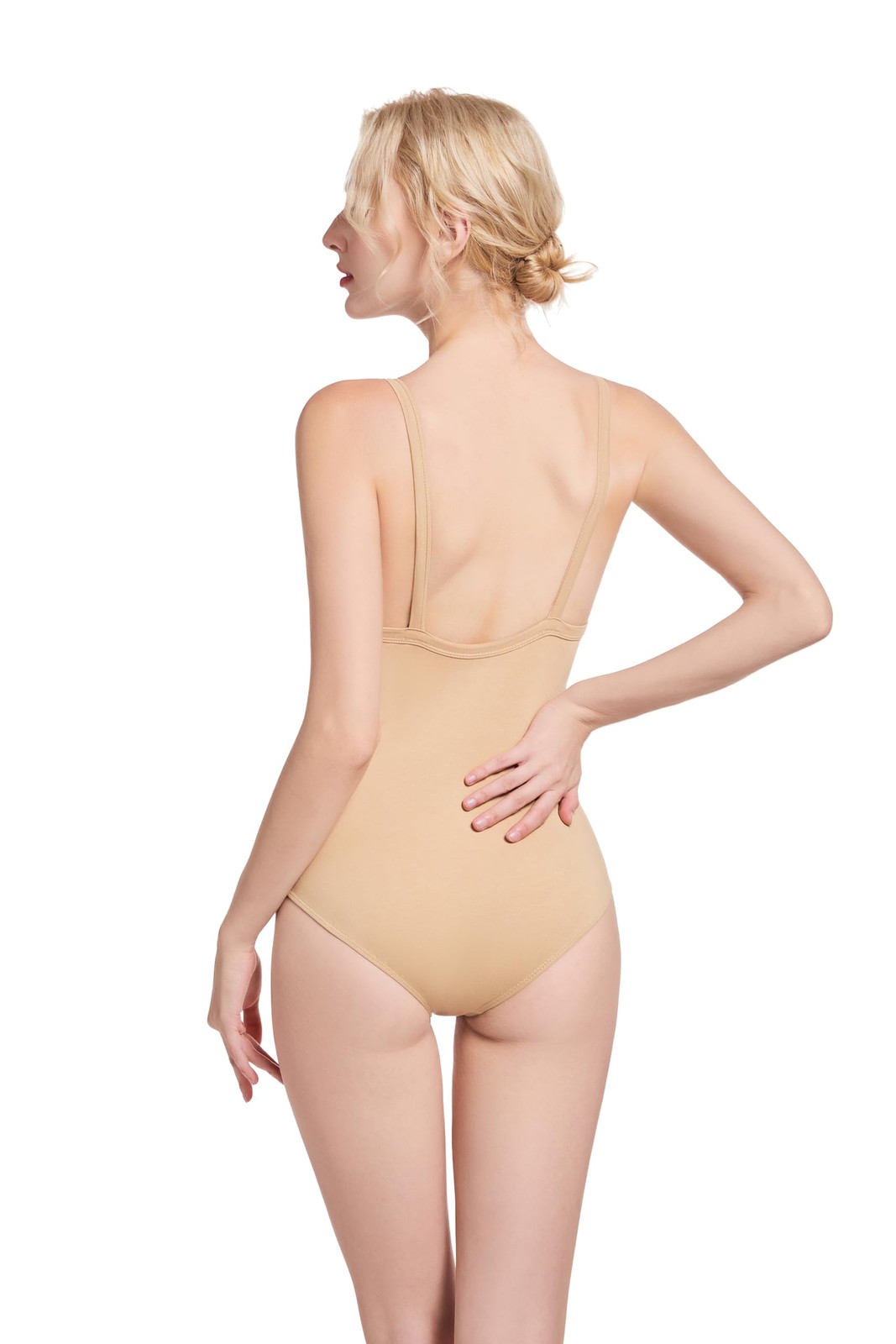 NEWCHAO Ballet Leotard for Girls Women Dance M (Height 160CM), Nude