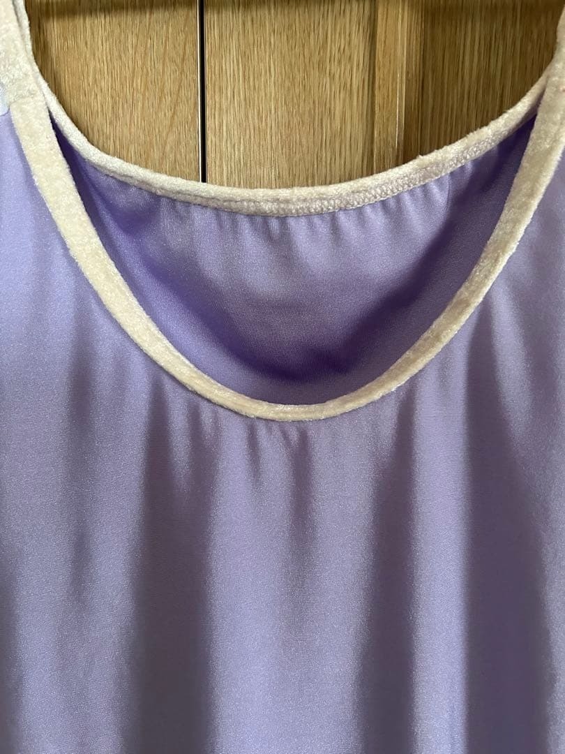 YUMIKO Leotard SL Light Purple Velvet Trim Made in Spain Rare