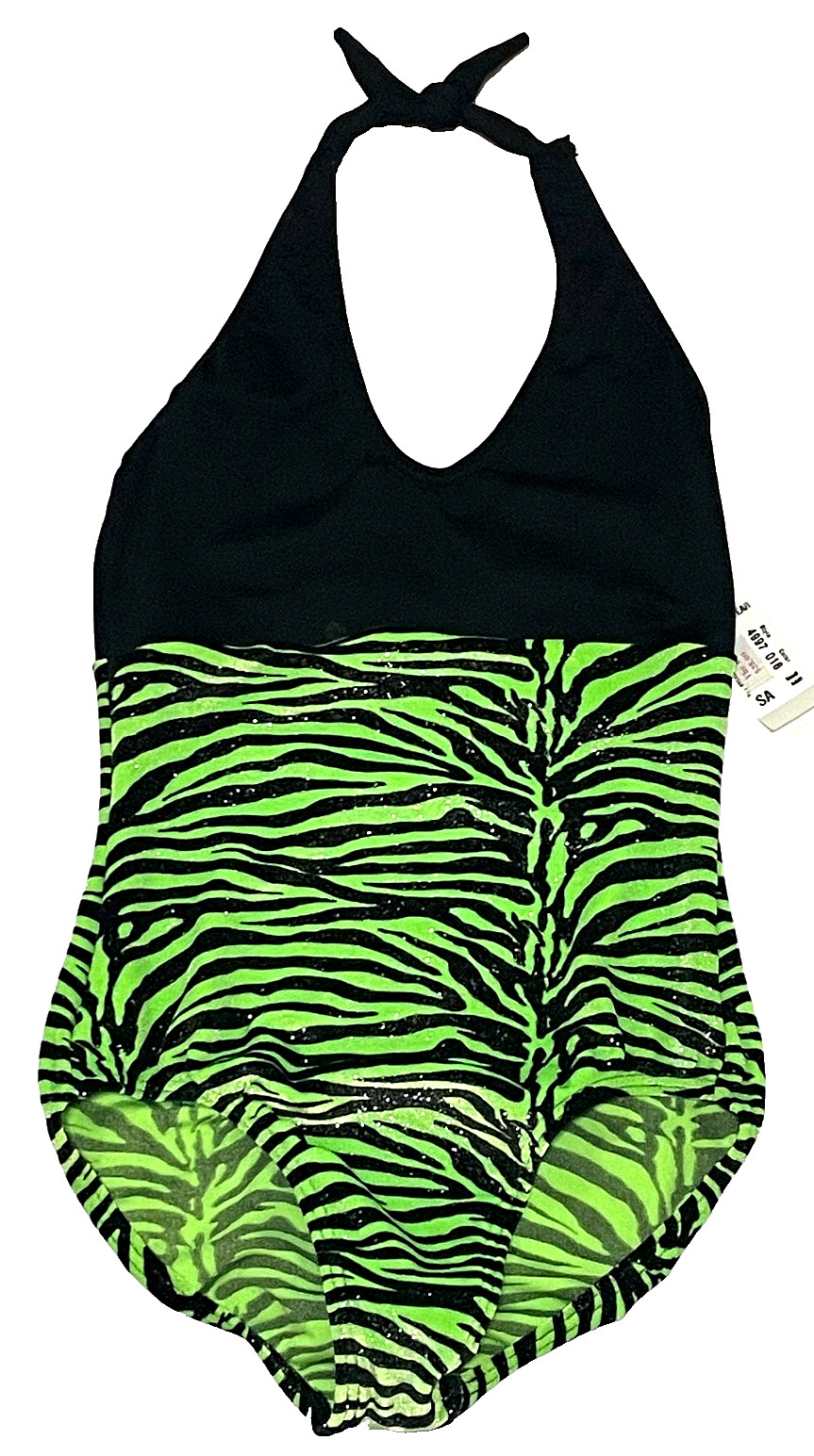 Motionwear Animal Print Halter Leotard Bodysuit Glitter # 2146 New Women S XS
