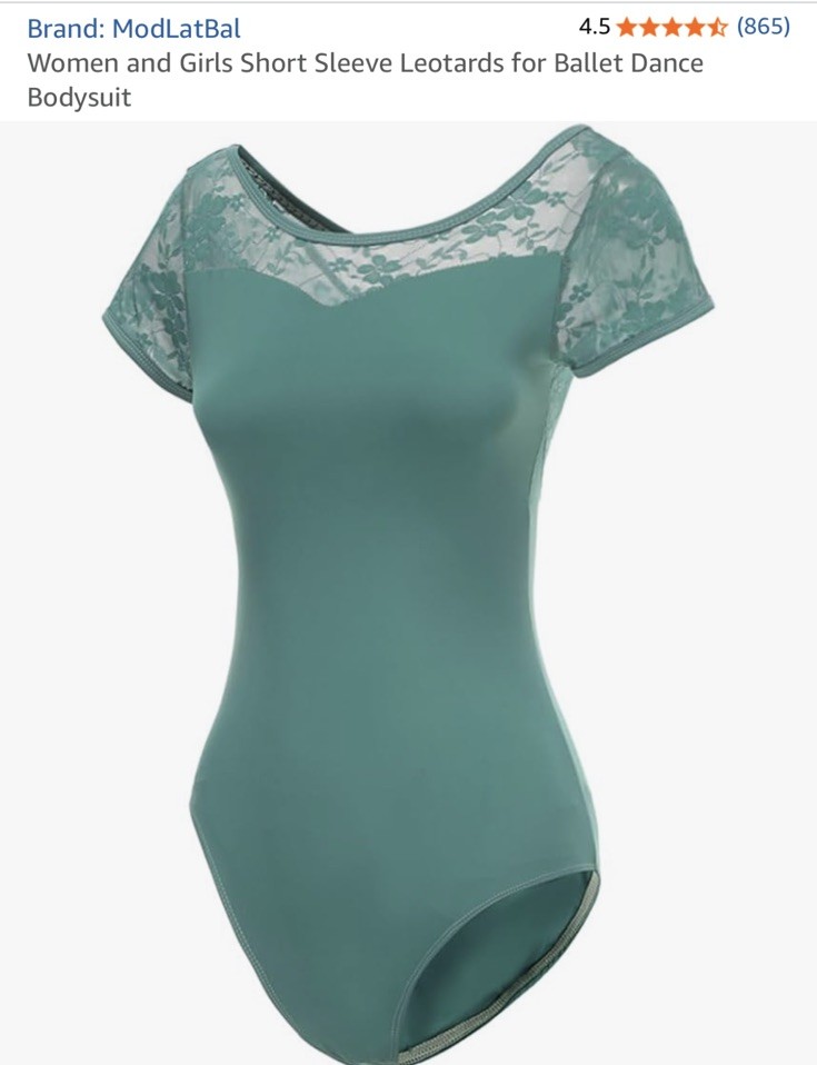 Lot of 3 ModLatBal Hunter Green Ballet Dance Leotards XL Lace Studio Uniform