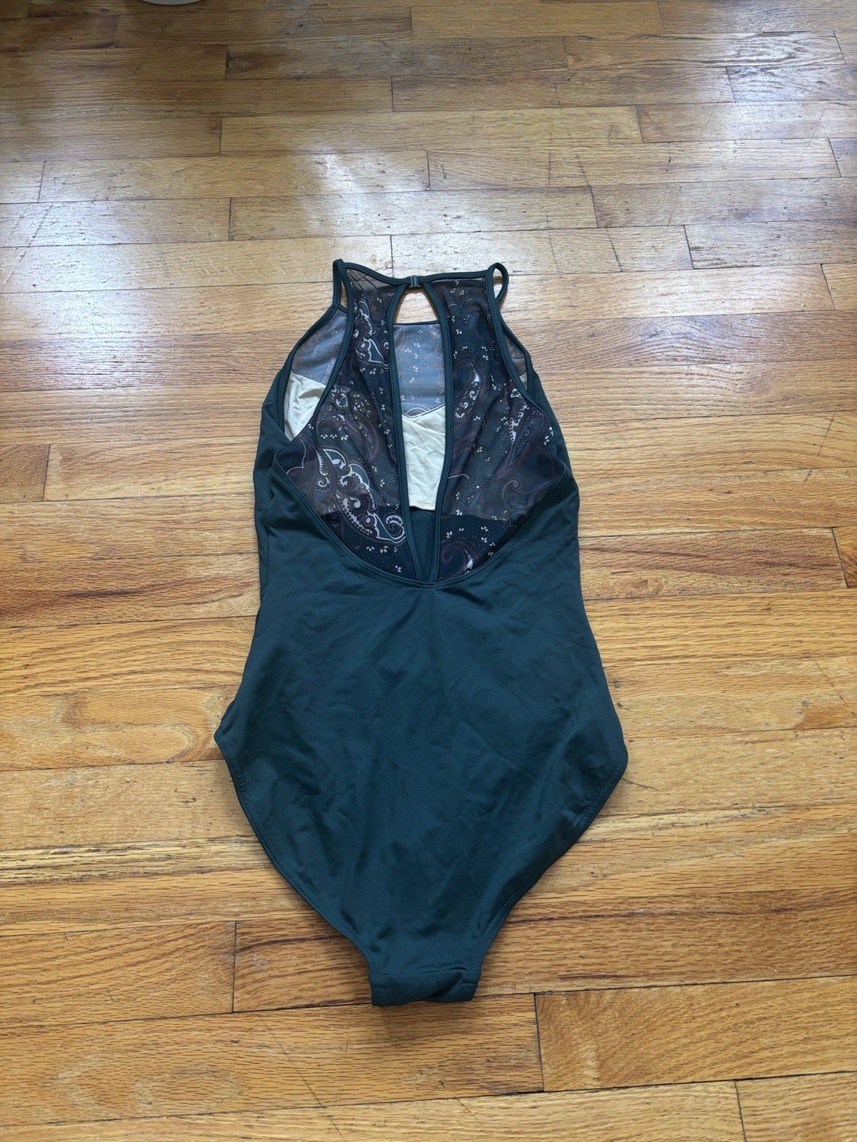Mirella SZ M Patterned Mesh Sleeveless Leotard
