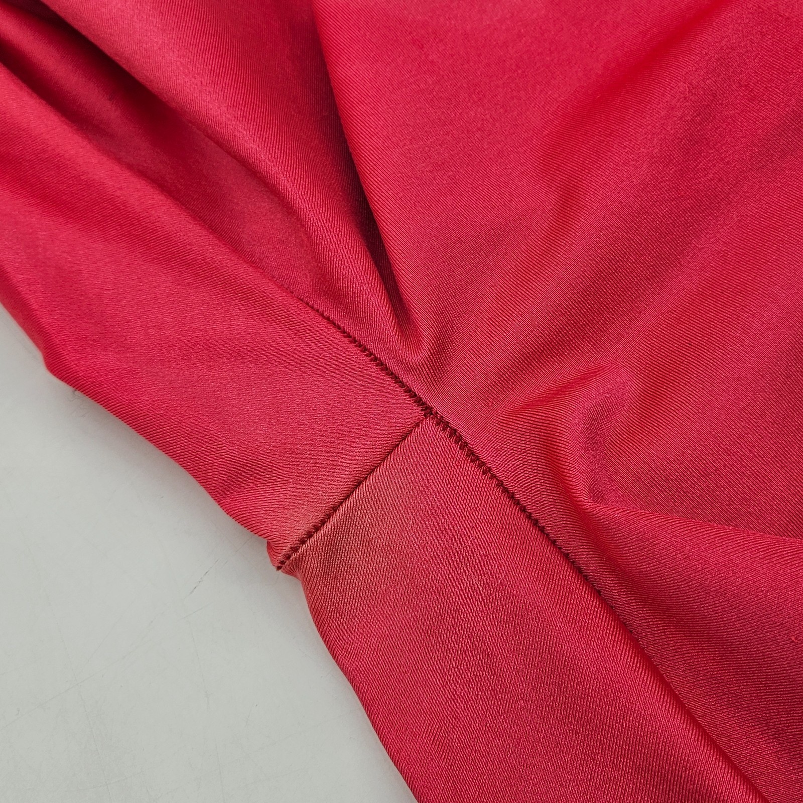 Vintage THE BODY CO. Shiny Jumpsuit Bodysuit Large Red Nylon Spandex Unitard