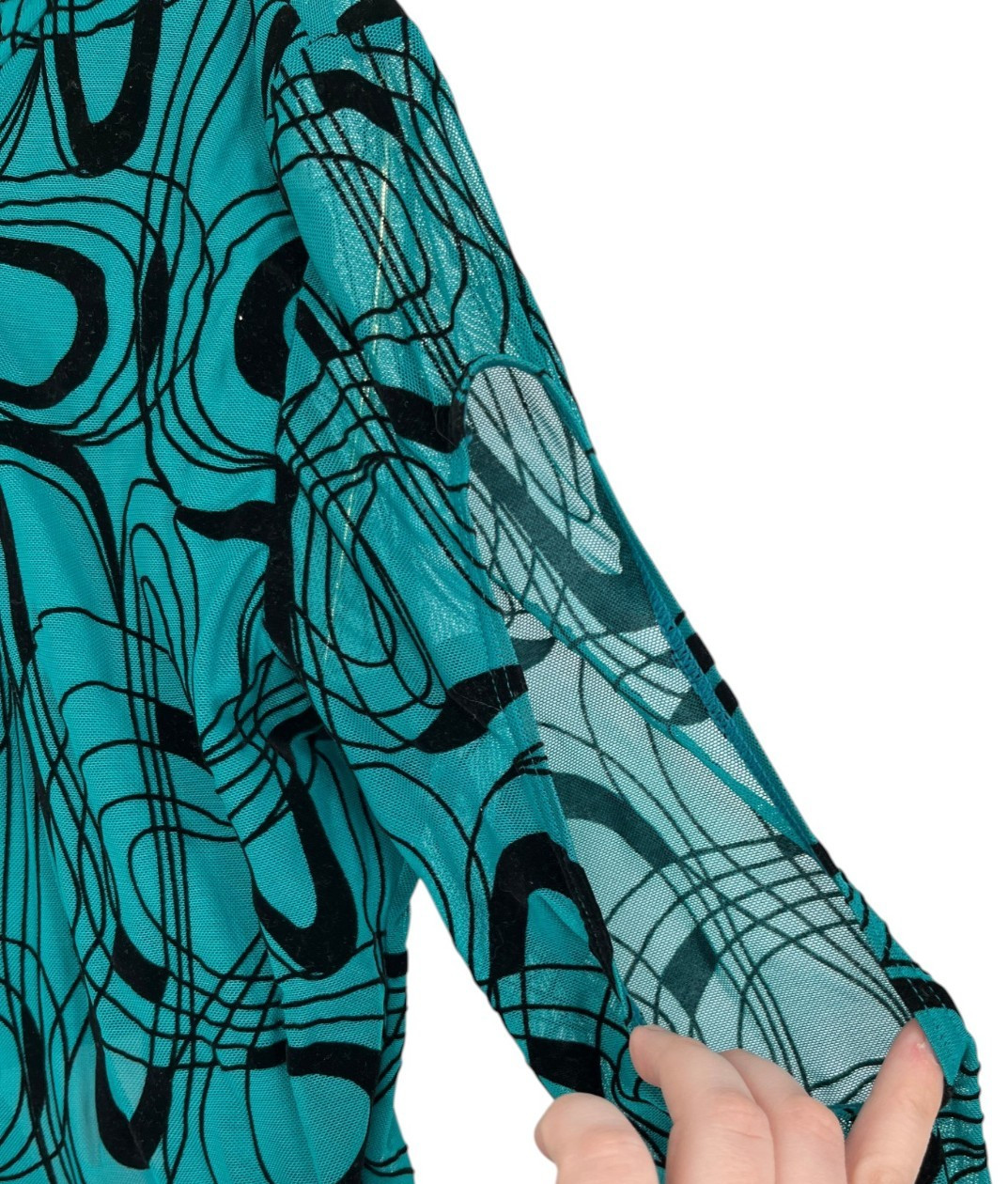 Weissman Biketard Women’s Size Medium 15854 Teal Flocked Y2K Performancecore