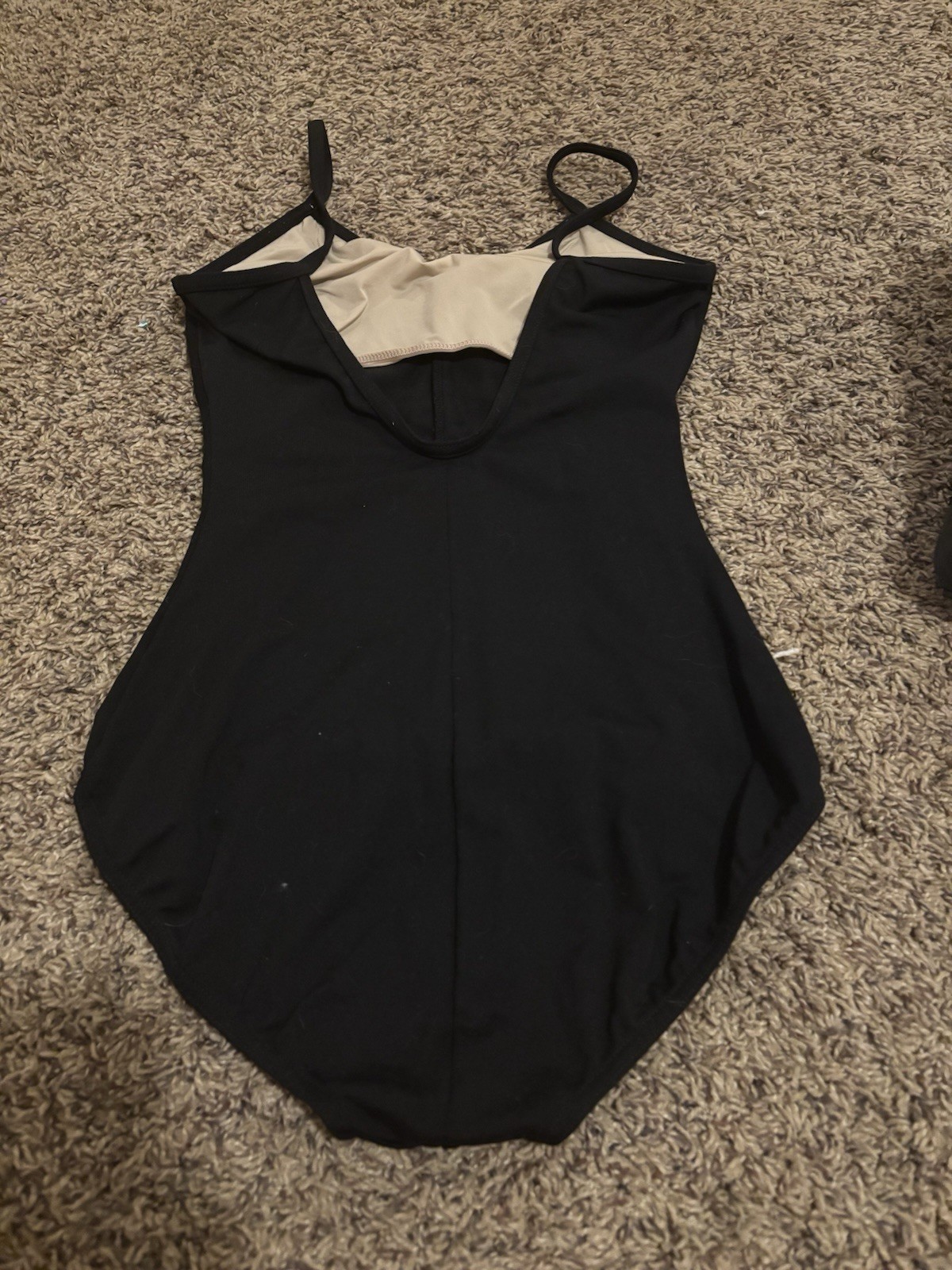 Mirella Classic Camisole Leotard Seam, Black Size S